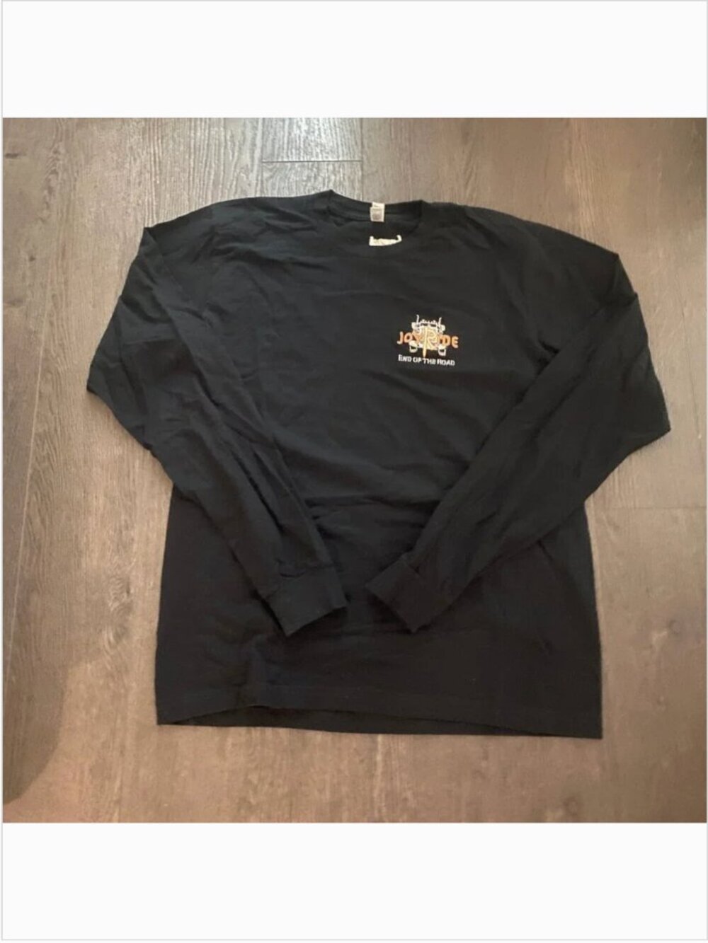 Y2K RARE JOY RIDE END OF THE ROAD MOVIE LONG SLEEVE EMBROIDERED SIZE LARGE